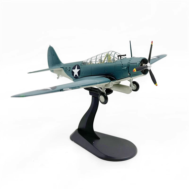 1:72 World War II SBD Fearless Dive Bomber TBD Torpedo Attack Aircraft Simulation Alloy Aircraft Model Ornaments