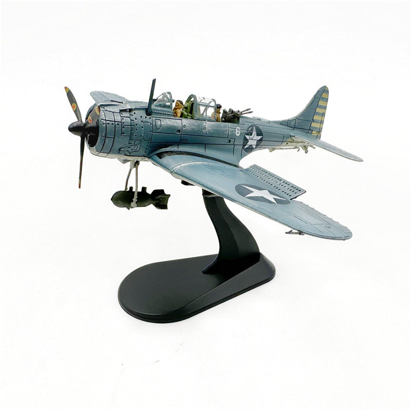 1:72 World War II SBD Fearless Dive Bomber TBD Torpedo Attack Aircraft Simulation Alloy Aircraft Model Ornaments