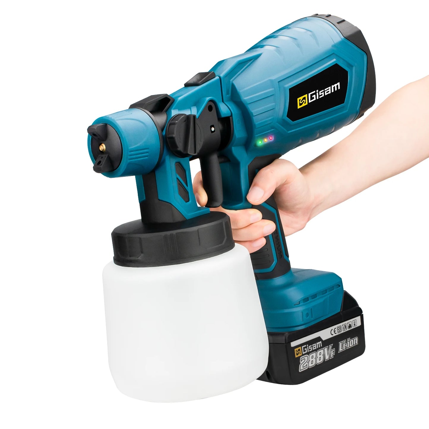 1000ML Cordless Electric Spray Gun Powerful HVLP Paint Sprayer Auto Furniture Steel Coating Airbrush For Makita 18V Battery Pin